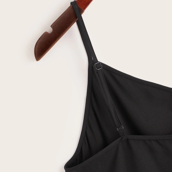 Black Spaghetti Strap Top Front Knot - Picture 4 of 5